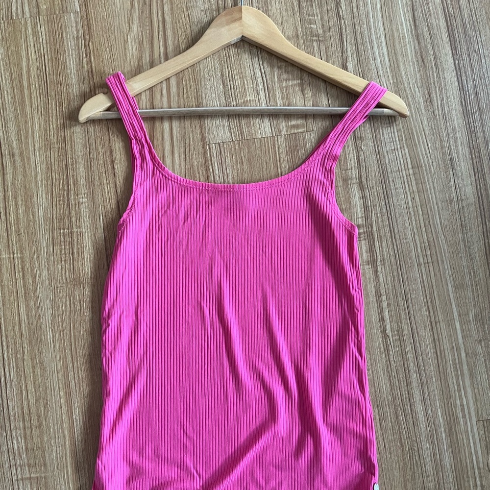 SCOTCH & SODA Pink Ribbed Camisole Tank Top Sleeveless Fitted Size M Summer